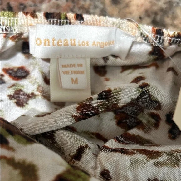 Monteau Animal Print Maxi Dress - Cream and Black - Picture 6 of 8